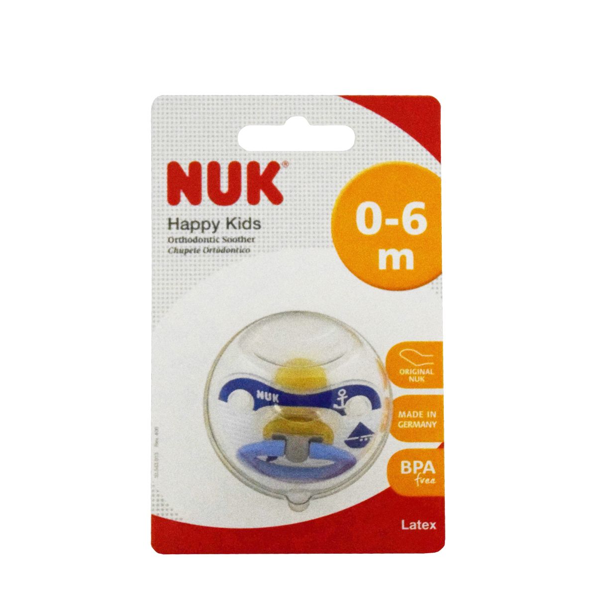 NUK RÕNGASLUTT 1 HAPPY KIDS (LATEKS) 0-6 KUUD N1 - Product Image