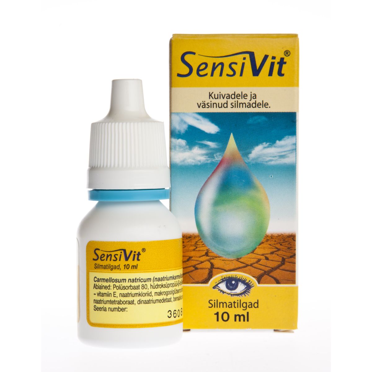 SENSIVIT SILMATILGAD 10ML KUIVADELE VÄSINUD SILMADELE - Product Image