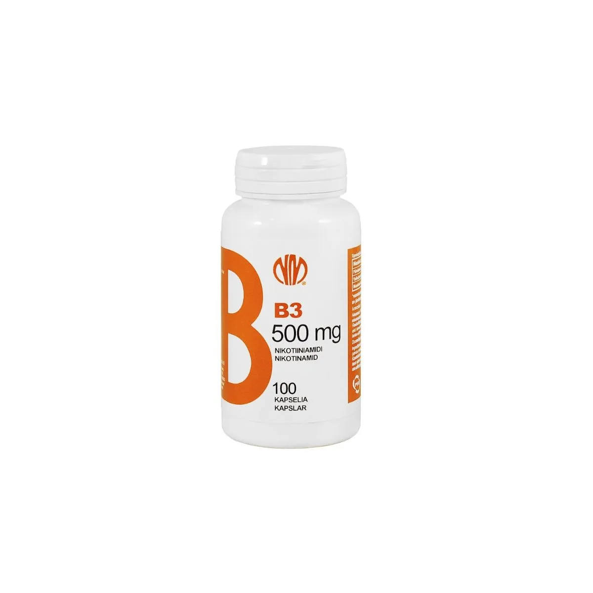 B3 NIKOTIINAMIID KAPSLID 500MG N100 - Product Image