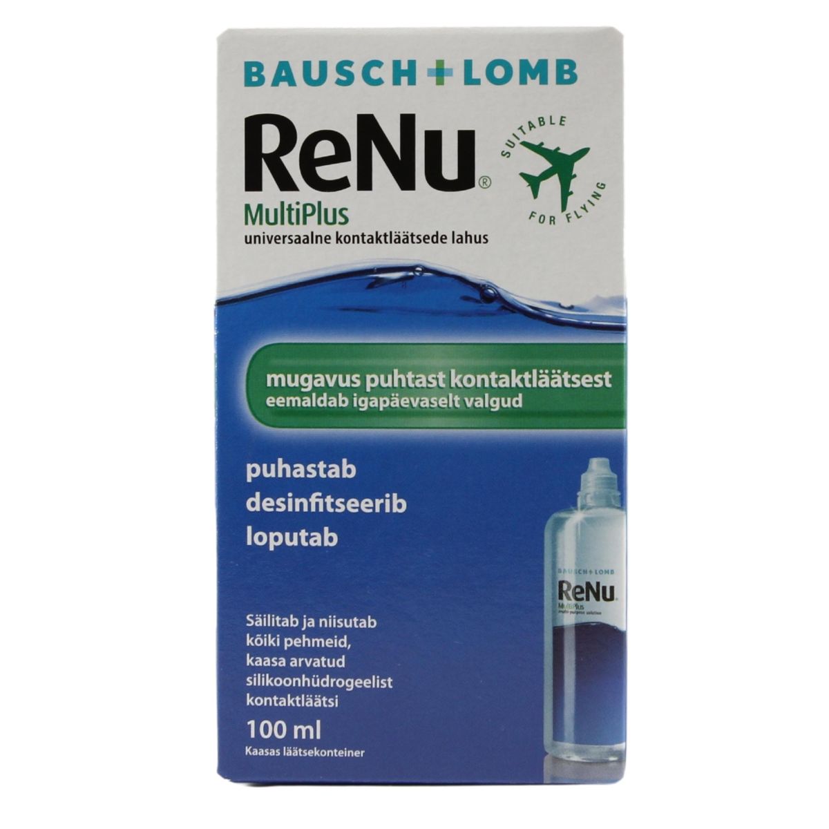 BAUSCH&LOMB RENU MULTIPLUS 100ML (KONTAKTLÄÄTSEDE DES.LAH) - Product Image