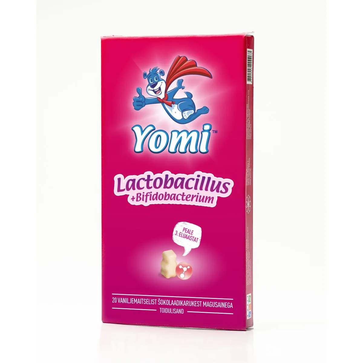 YOMI LACTOBACILLUS+BIFIDOBACTERIUM N20 SHOKOLAADIKARUD - Product Image