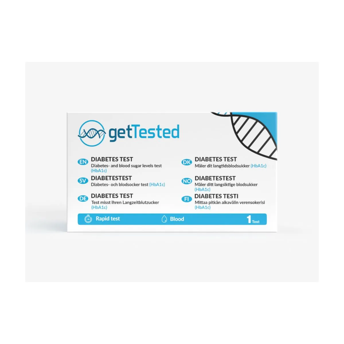 GETTESTED KIIRTEST GLÜKOHEMOGLOBIINI TASEME TUVASTAMISEKS N1 - Product Image