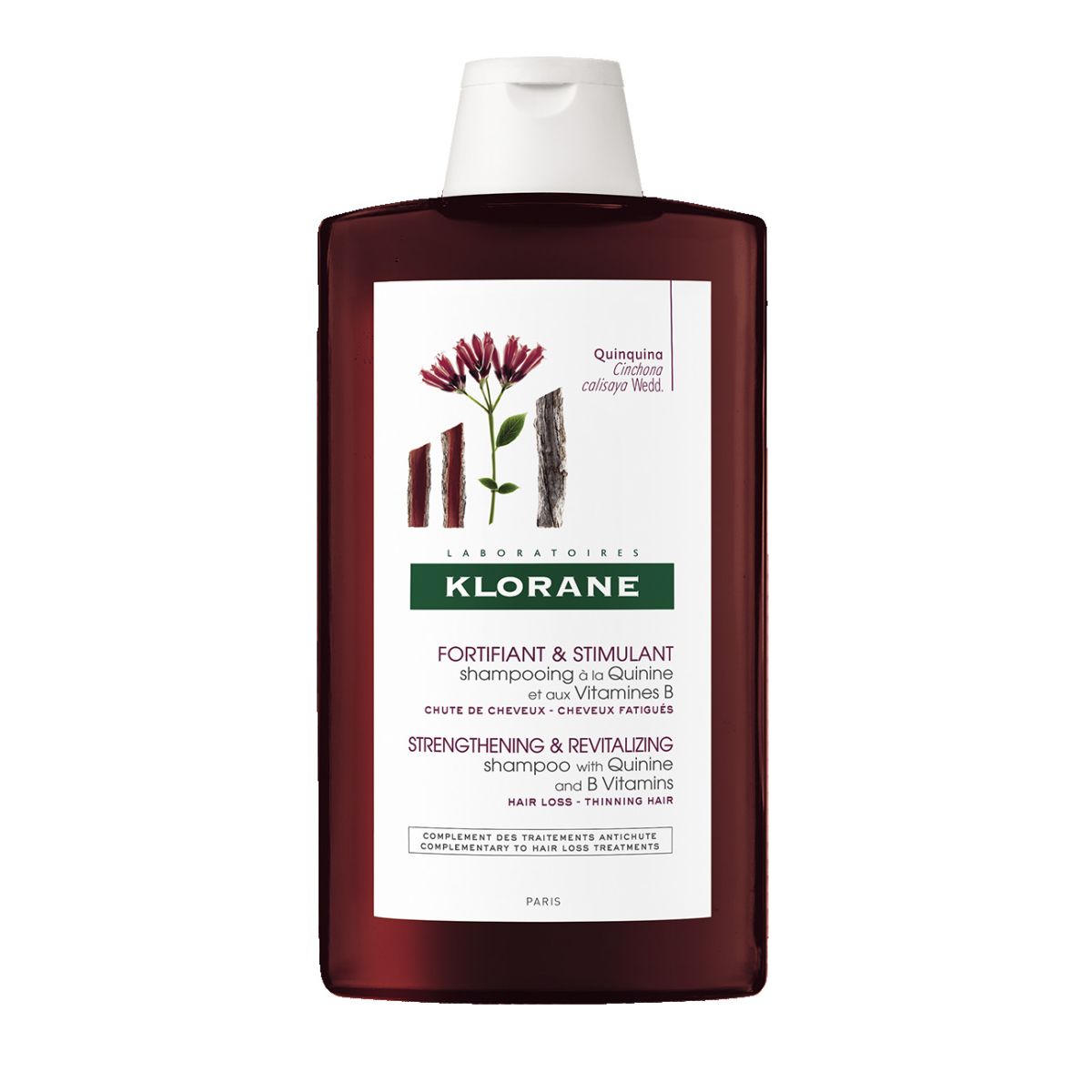 Klorane Shampoo with Quinine and B Vitamins  400 ml - Product Image