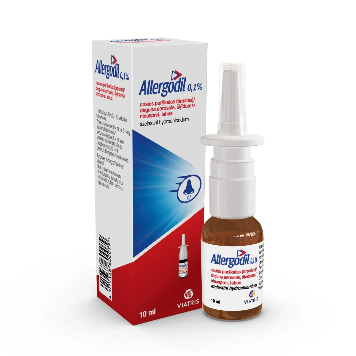 ALLERGODIL 0,1% NINASPREI, LAHUS 1MG/ML 10ML - Product Image