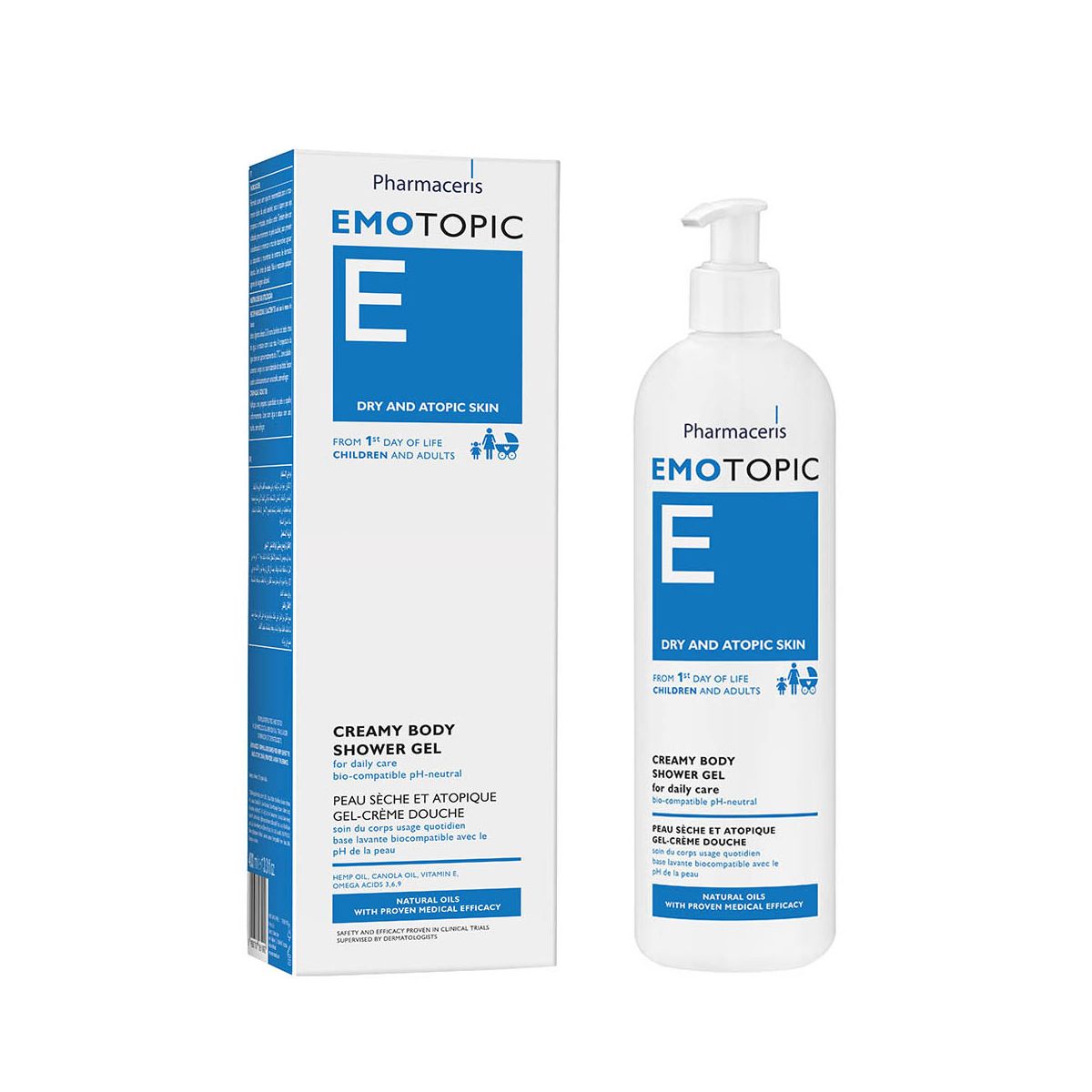 PHARMACERIS E EMOTOPIC DUSHIGEEL KREEMJAS 400ML - Product Image