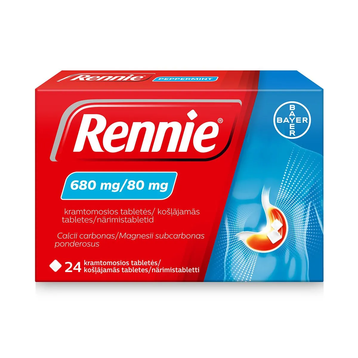 RENNIE NÄRIMISTBL 680MG+80MG N24 - Product Image