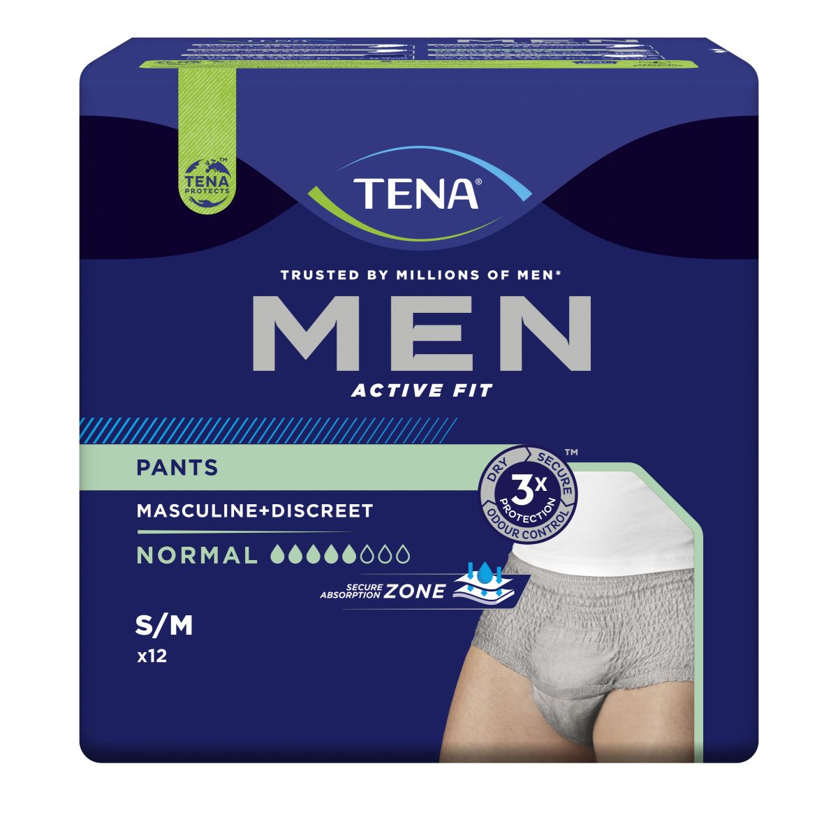 TENA MEN PANTS NORMAL S/M N12 - Product Image