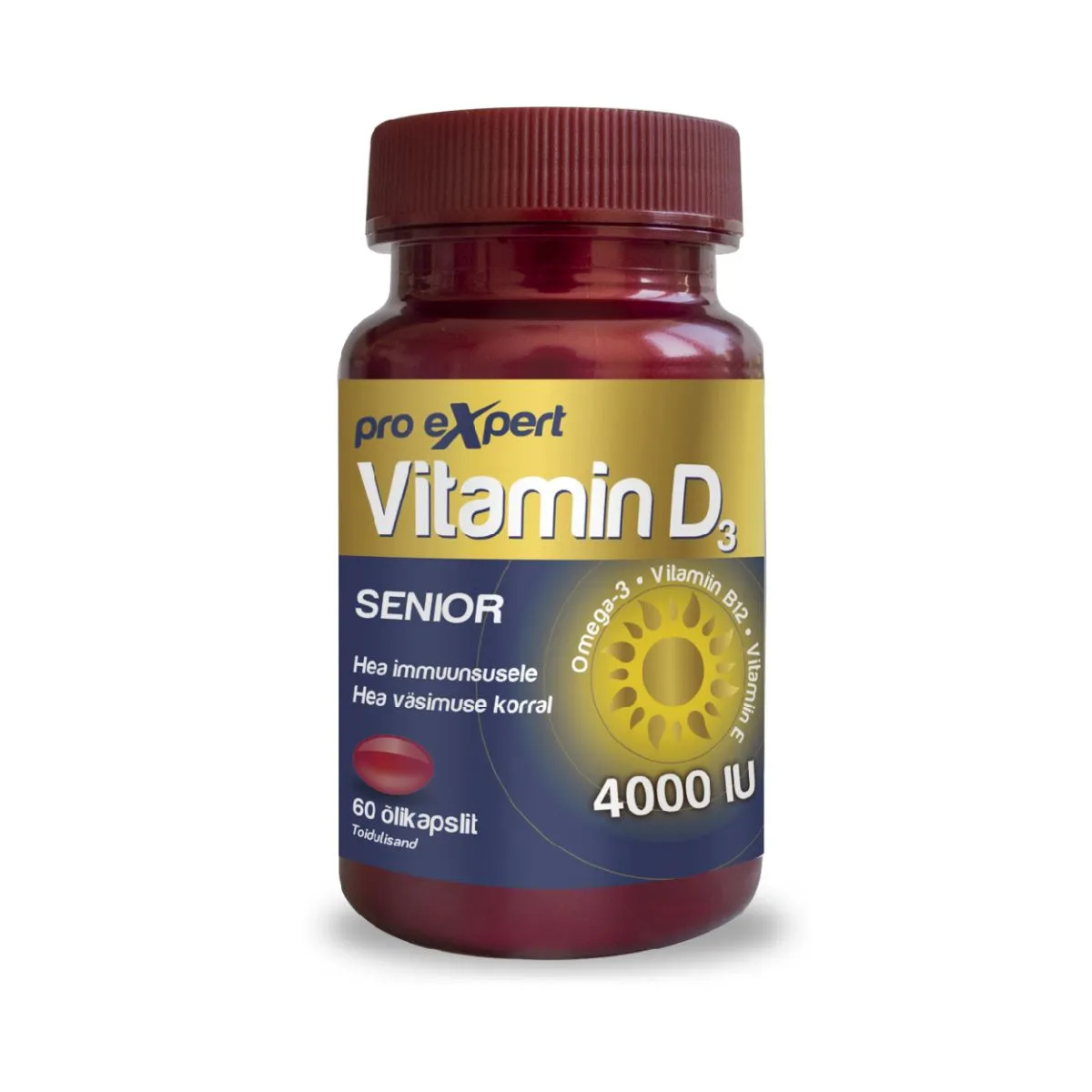 VITAMIN D3 PRO EXPERT 4000IU SENIOR ÕLIKAPSLID N60 - Product Image