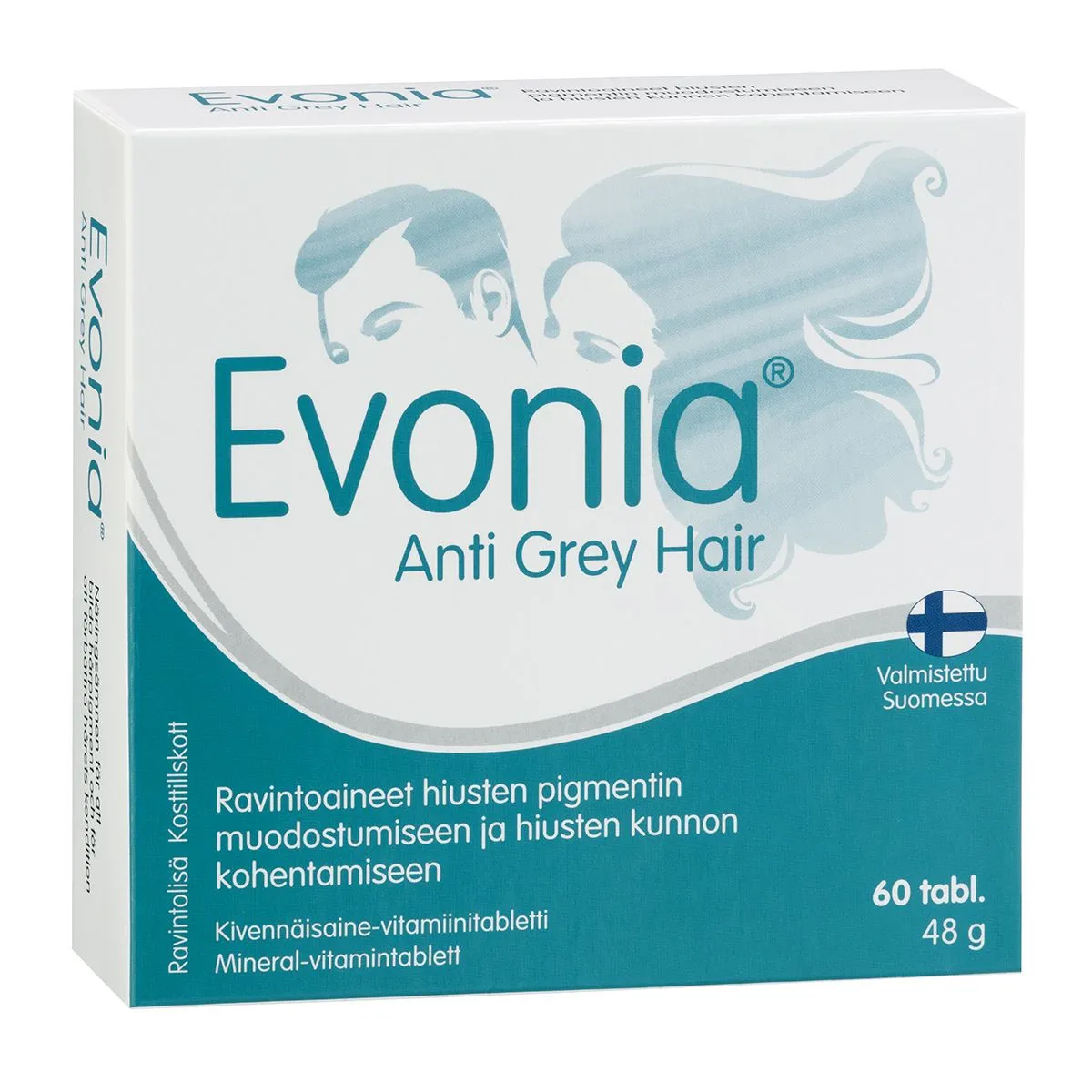 EVONIA ANTI GREY HAIR CAPS N60 - Product Image