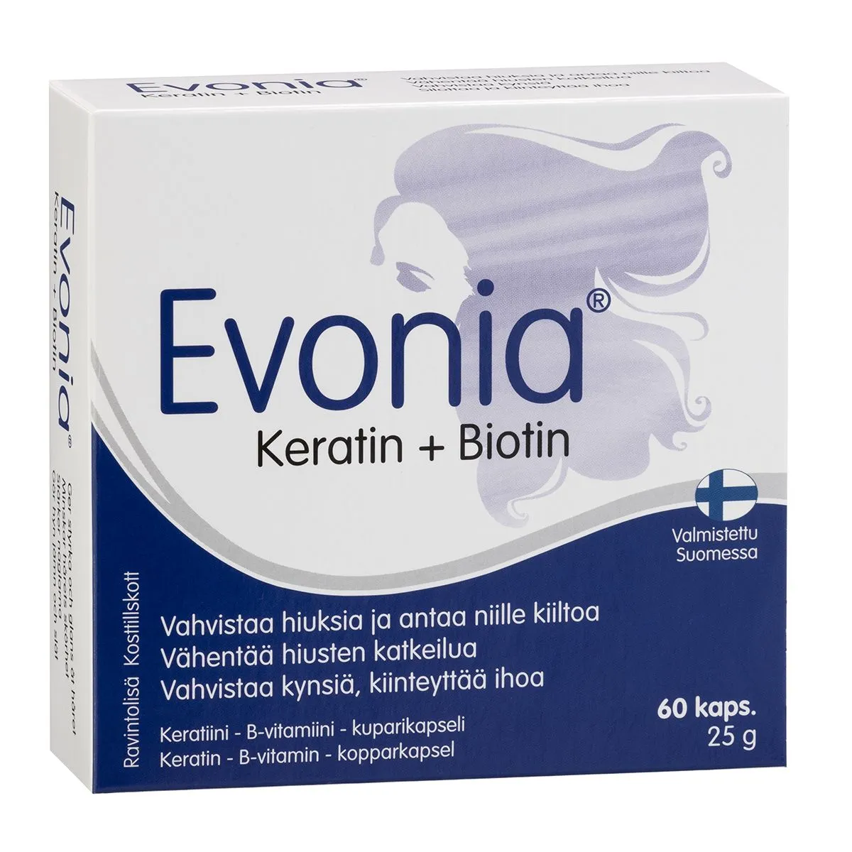 EVONIA KERATIIN+BIOTIIN KAPSLID N60 - Product Image