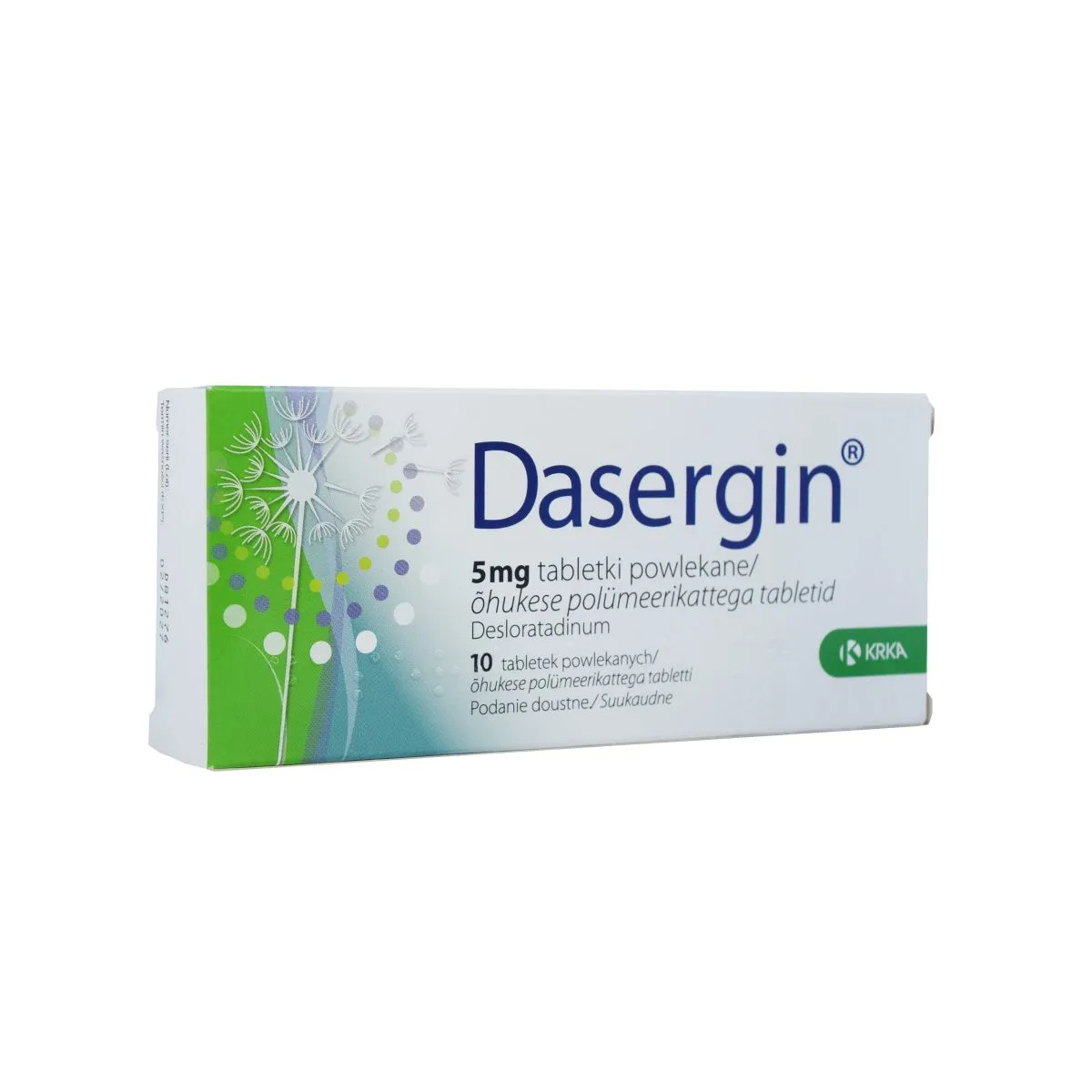 DASERGIN ÕHUKESE POLÜMEERKATTEGA TBL 5MG N10 - Product Image