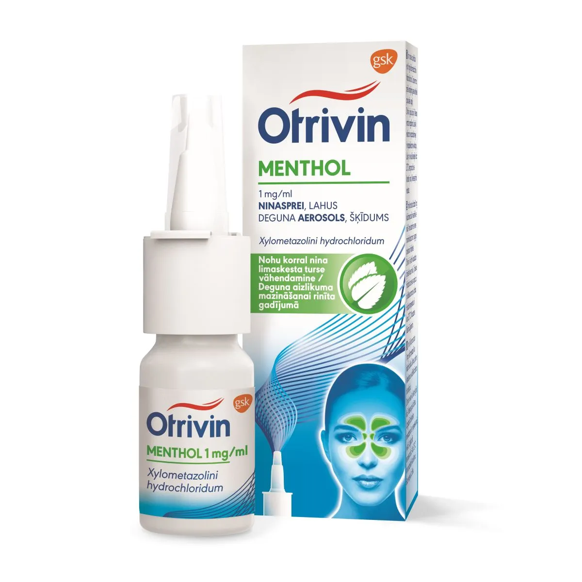 OTRIVIN MENTHOL NINASPREI 1MG/ML 10ML - Product Image