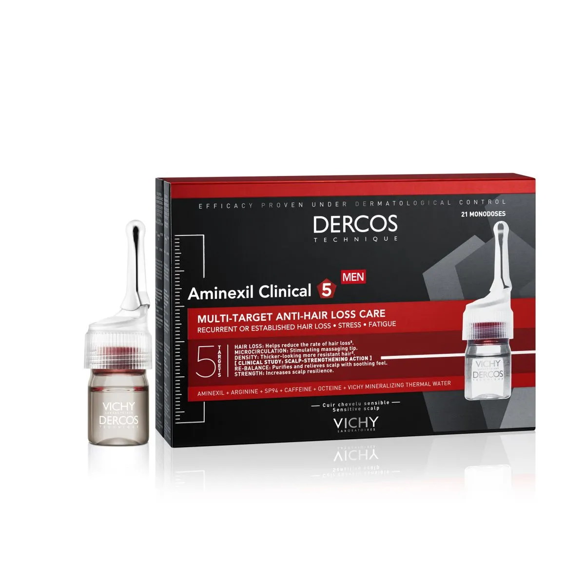 DERCOS AMINEXIL INTENSIVE 5, средство против выпадения волос для мужчин - Product Image