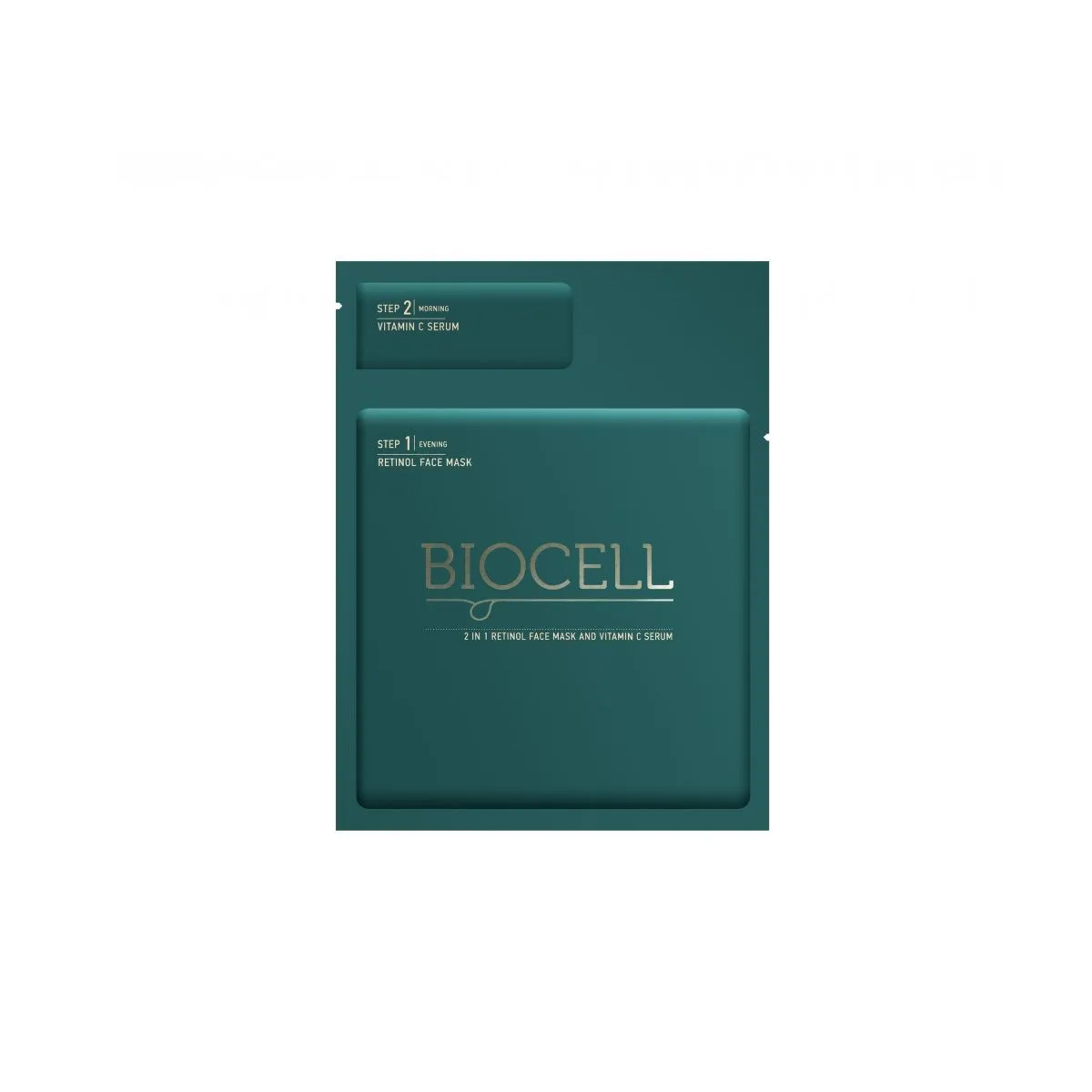 BIOCELL 2IN1 NÄOMASK RETINOOLIGA + VITAMIIN C SEERUM N1 - Product Image