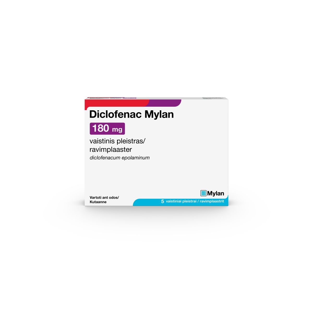 DICLOFENAC MYLAN RAVIMPLAASTER 180MG N5 - Product Image