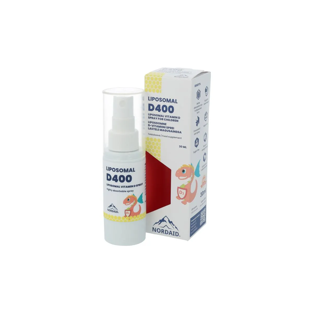 NORDAID LASTE VITAMIIN LIPOSOOMNE D400 SPREI 30ML - Product Image