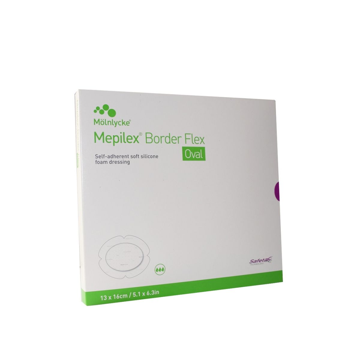 MEPILEX BORDER FLEX 13CMX16CM OVAL N5 STER