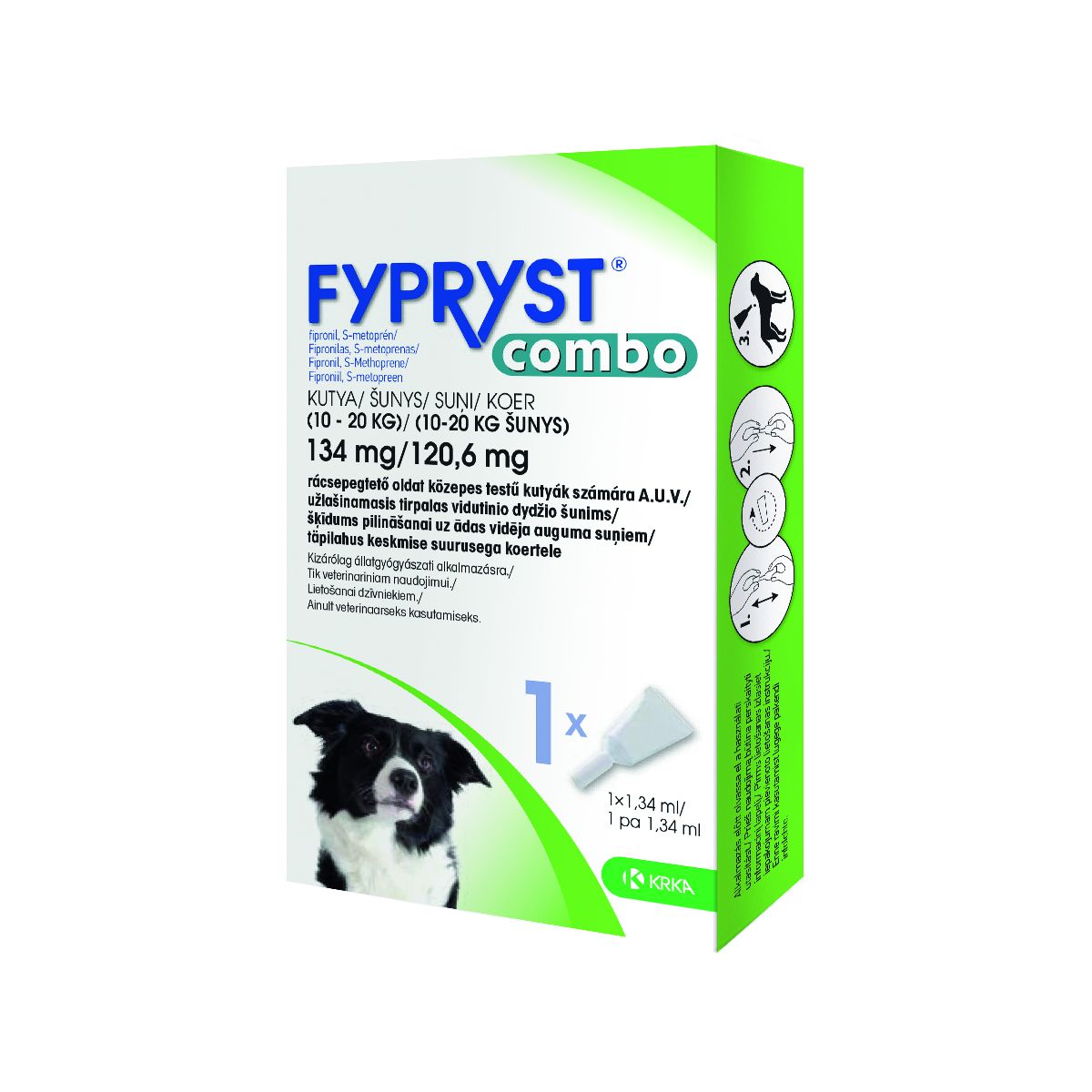 FYPRYST COMBO TÄPILAHUS 134+120,6MG/1,34ML N1 (10-20KG)