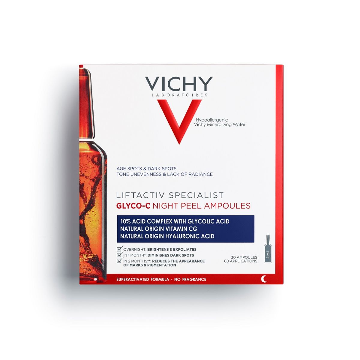 VICHY LIFTACTIV COLLAGEN GLYCO-C ÖÖAMPULLID KOORIVAD 2ML N30 - Product Image