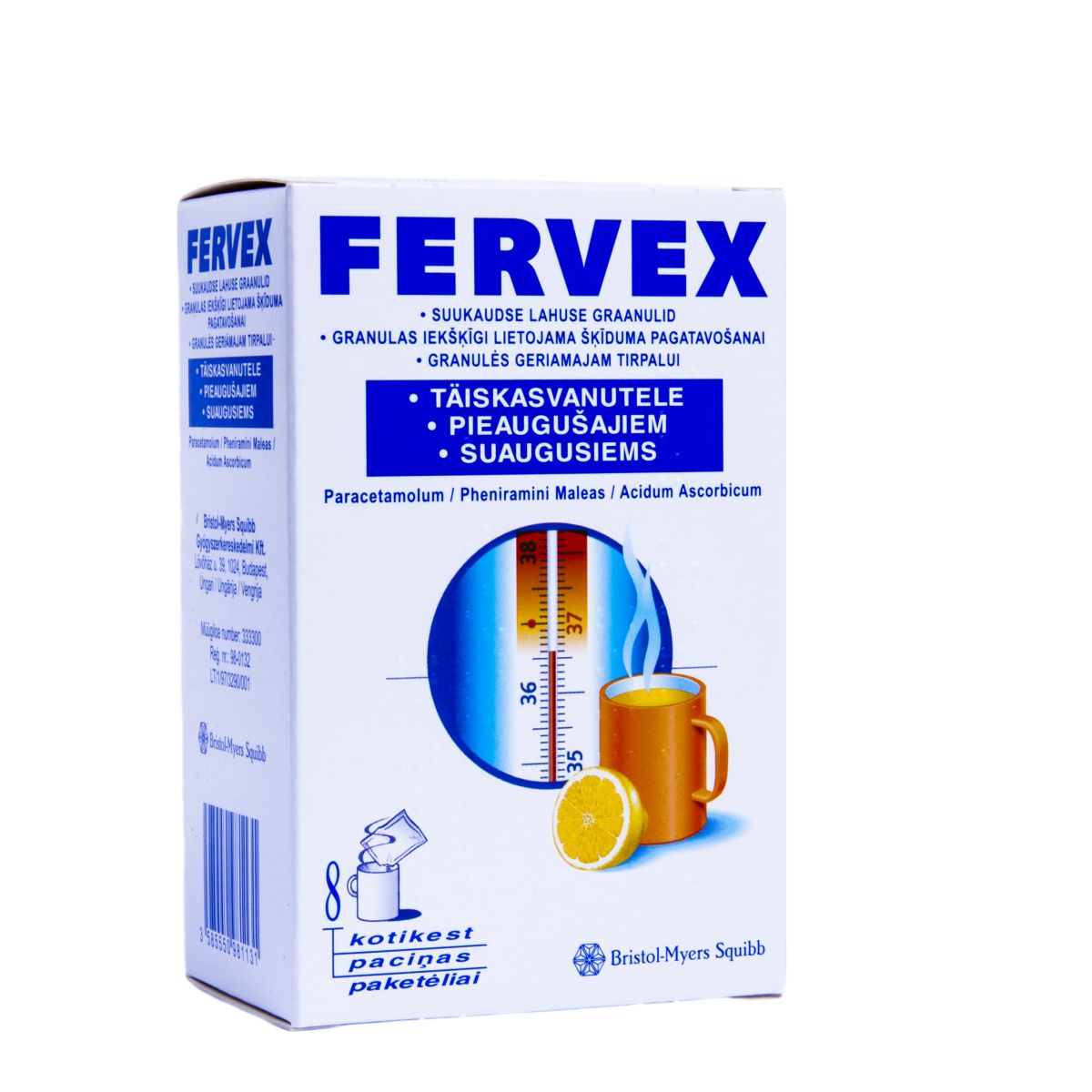 FERVEX 500+25+200MG N8 SUUKAUDSE LAHUSE GRAANULID - Product Image