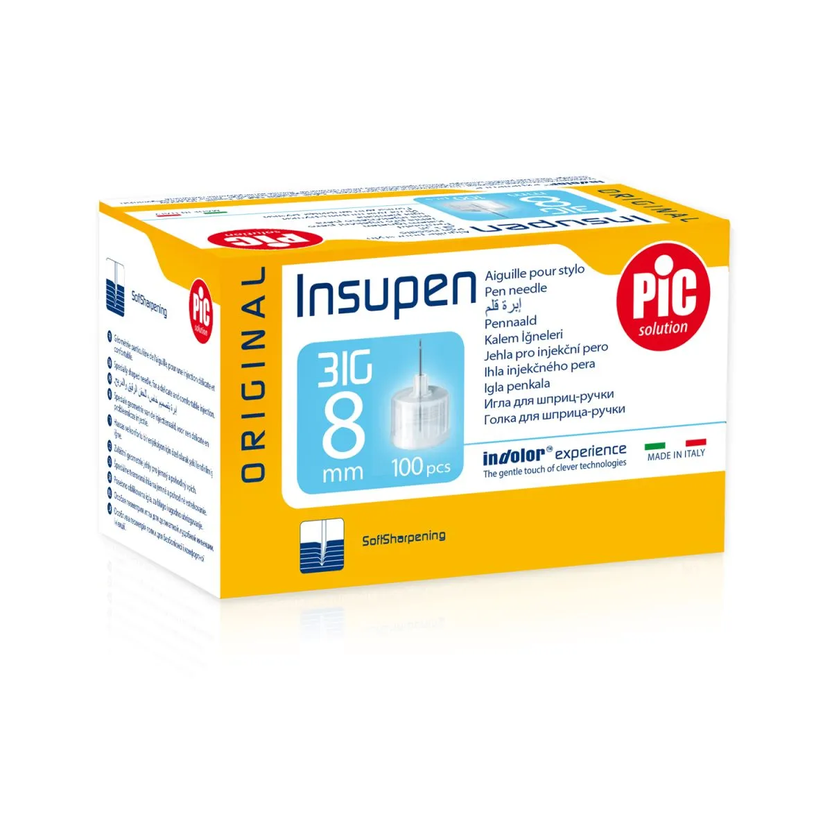 INSULIININÕELAD INSUPEN ORIGINAL 31G 0,25MM 8MM N100 - Product Image