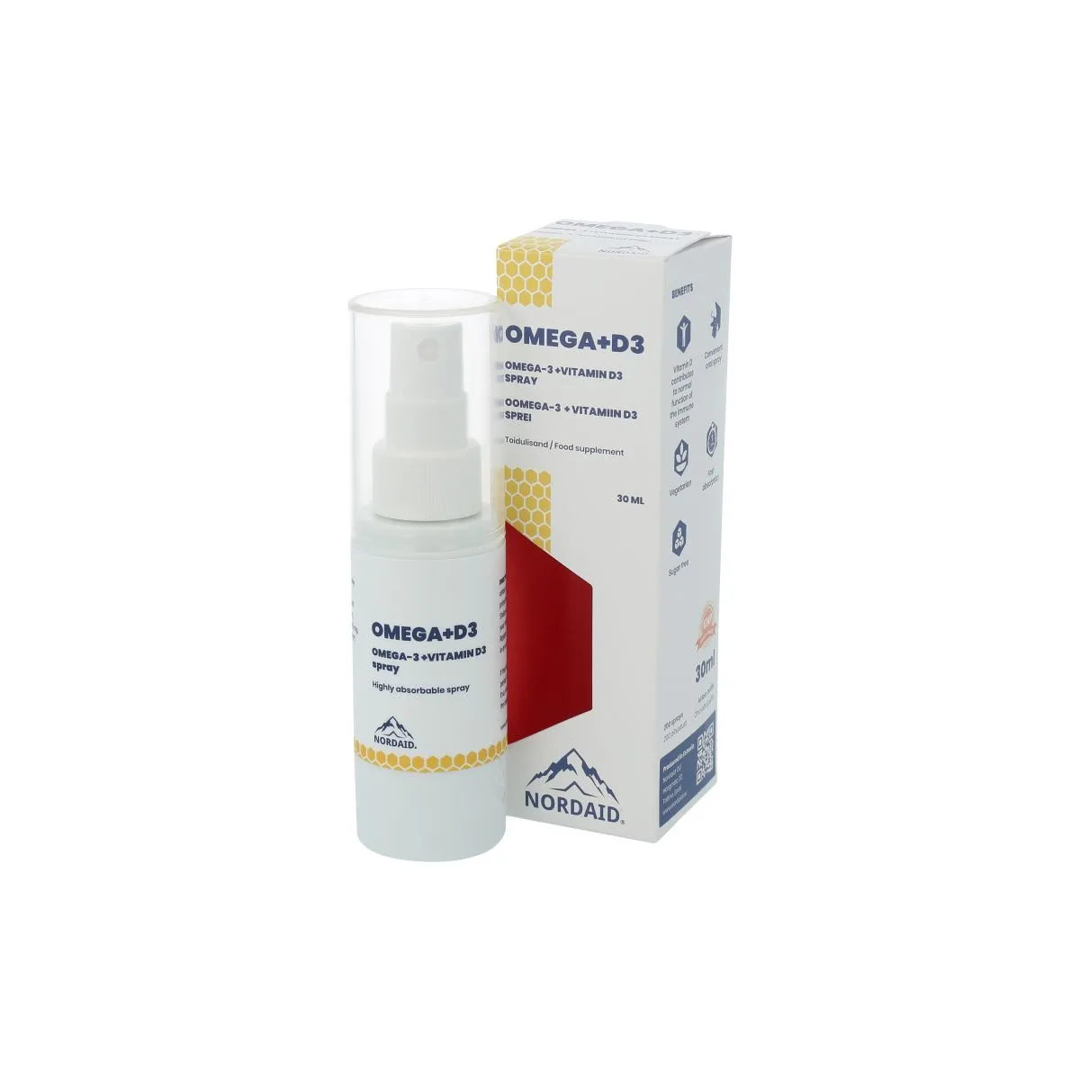 NORDAID OMEGA+D3 SPREI 30ML - Product Image