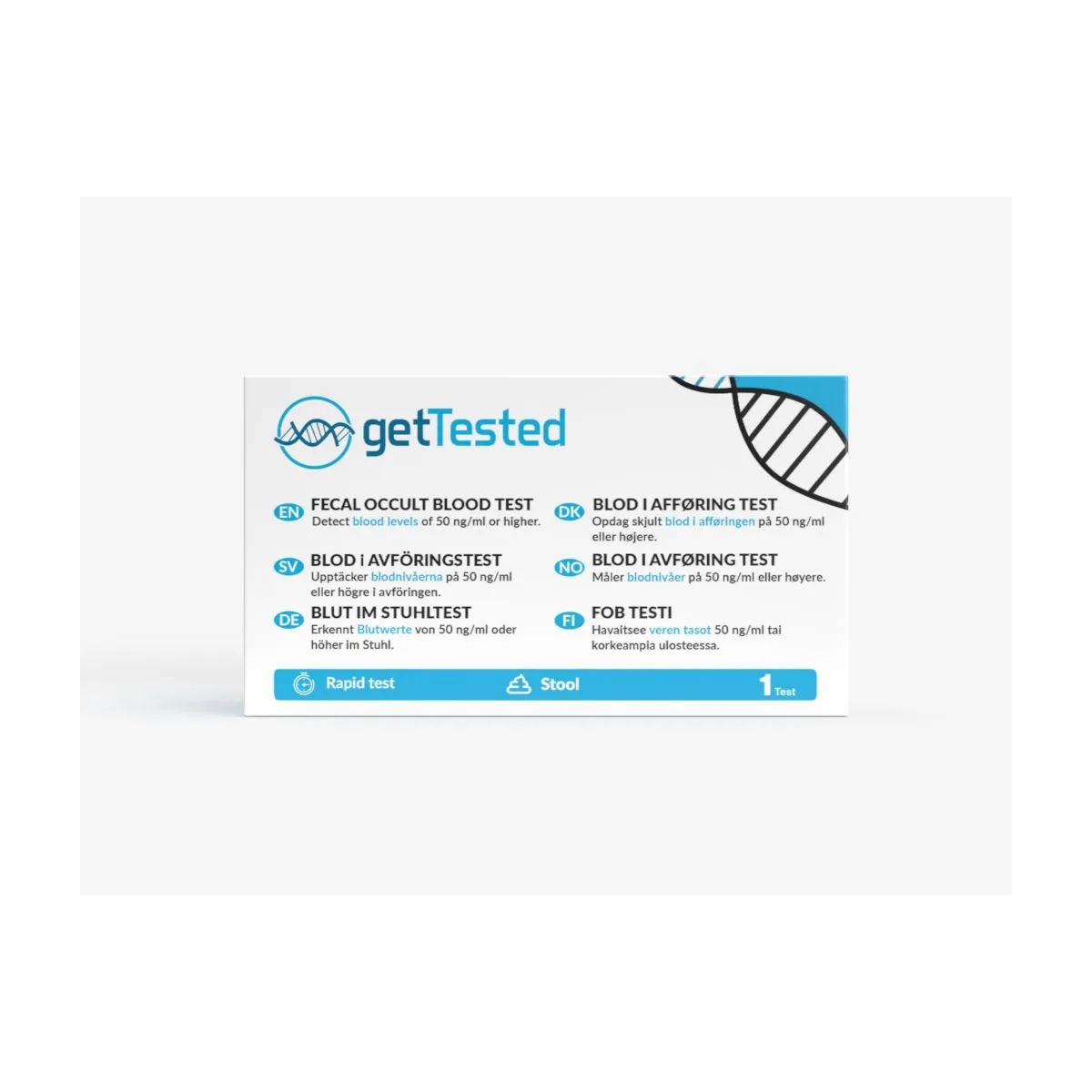 GETTESTED KIIRTEST PEITVERE TUVASTAMISEKS VÄLJAHEITEST (FOB) N1 - Product Image