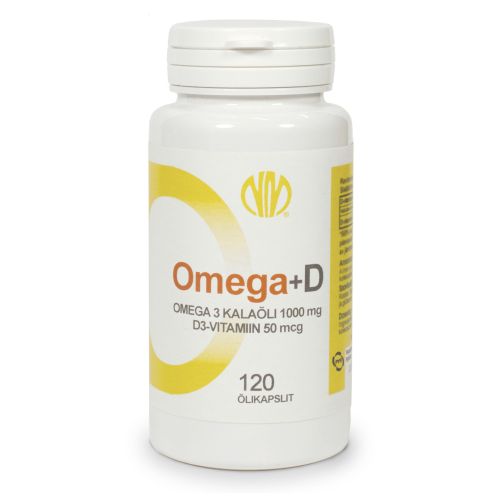 OMEGA-3 1000MG+ VITAMIIN D3 50MCG KAPSLID N120