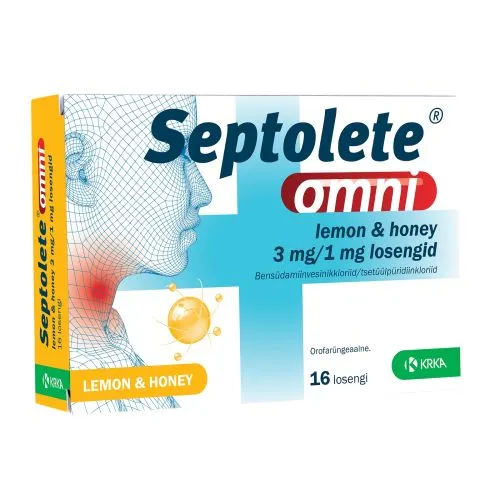 SEPTOLETE OMNI LOSENG LEMON&HONEY 3MG+1MG N16