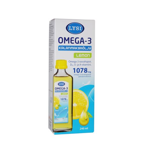 LYSI OMEGA-3 KALAMAKSAÕLI SIDRUNIMAITSELINE 240ML