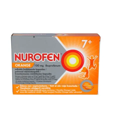 NUROFEN ORANGE PEHME NÄRIMISKAPSEL 100MG N12