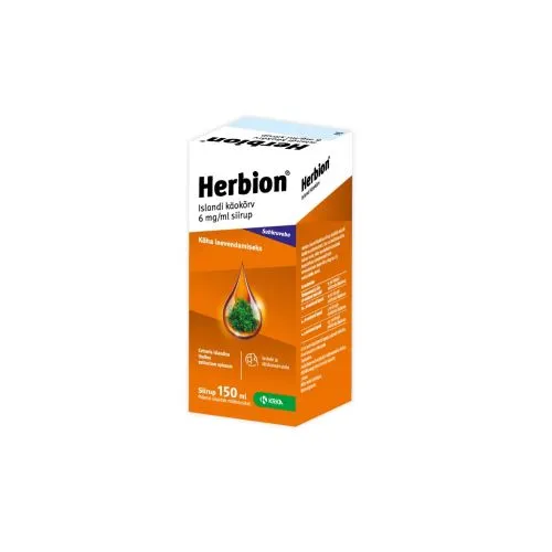 HERBION ISLANDI KÄOKÕRV SIIRUP 6MG/1ML 150ML N1