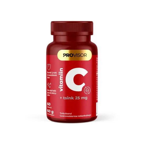 PROVISOR VITAMIIN C + TSINK 25MG N60