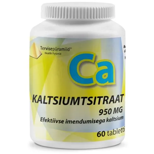 TERVISEPÜRAMIID KALTSIUMTSITRAAT TBL 950MG N60