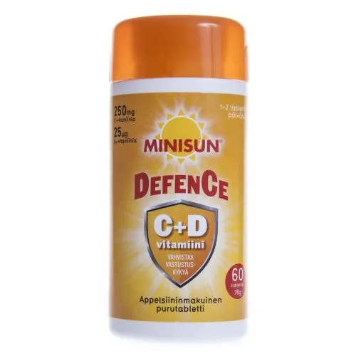 MINISUN DEFENCE C+D3 VITAMIIN NÄRIMISTBL N60