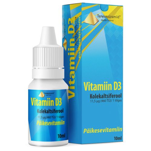 TERVISEPÜRAMIID VIT. D3 TILGAD 11,5MCG/TILGAS 10ML