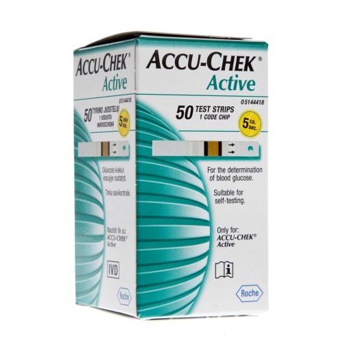 ACCU-CHEK ACTIVE VERESUHKRU TESTRIBAD N50