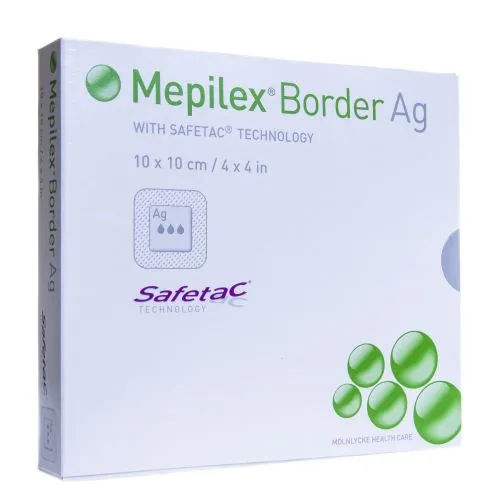 MEPILEX BORDER AG 10X10CM N5