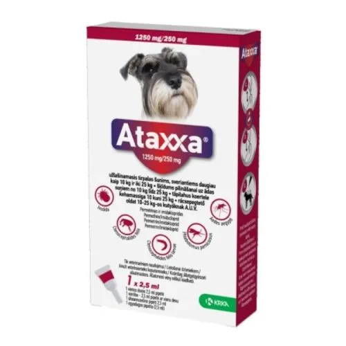 ATAXXA TÄPILAHUS 1250MG+250MG/2,5ML N1 (10-25KG)