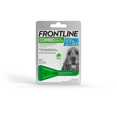 FRONTLINE COMBO DOGS TÄPILAHUS 134MG+120,6MG/1,34ML N1 (10-20KG)