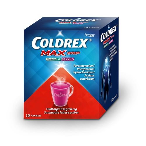 COLDREX MAXGRIP MENTHOL & BERRIES 1000+10+70MG N10