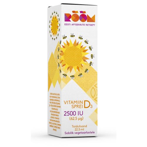 RÕÕM VITAMIIN D3 SPREI 2500 IU (62,5MCG) 22,5 ML