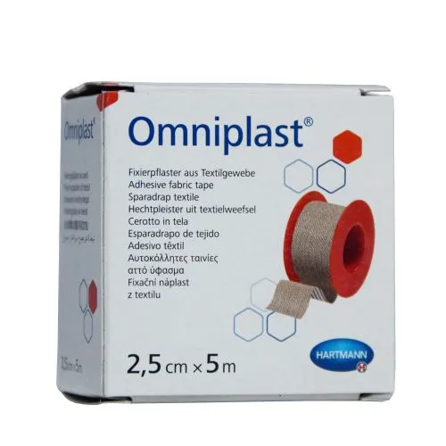 OMNIPLAST RULLPLAASTER 2,5CMX5M (TEKSTIILIST) /900441/