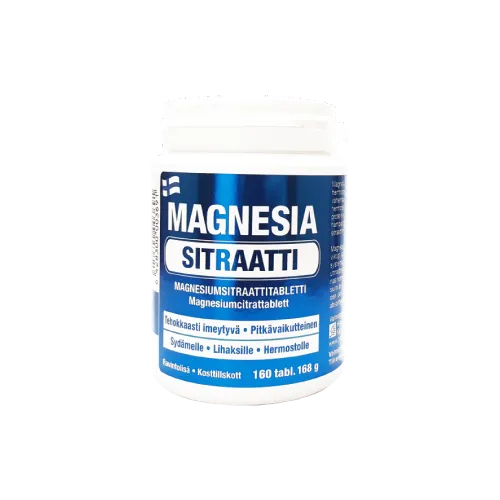 MAGNESIA SITRAATTI MAGNEESIUMI TBL N160