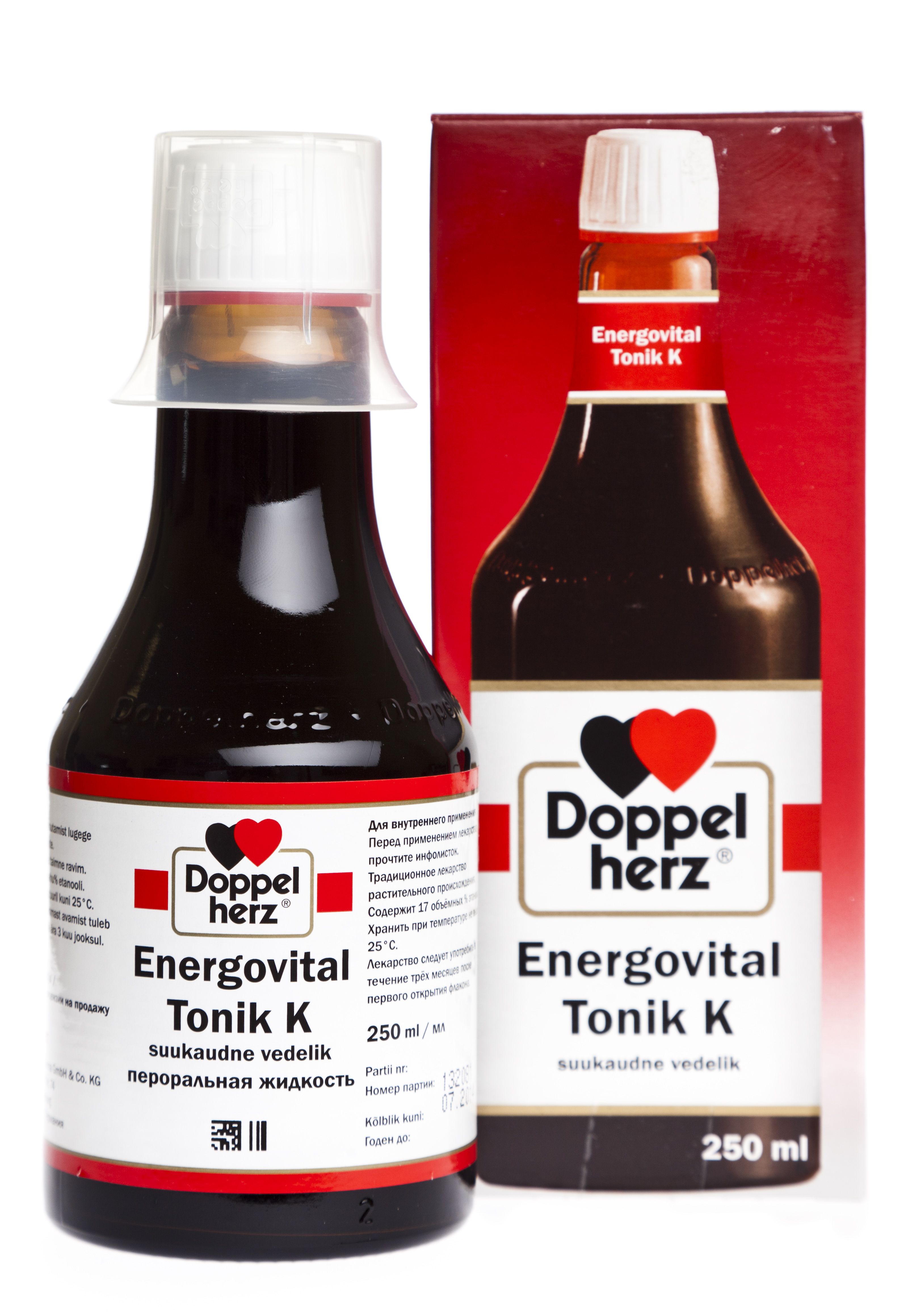 DOPPELHERZ ENERGOVITAL TONIK K 250ML SUUKAUDNE VEDELIK - Product Image 2